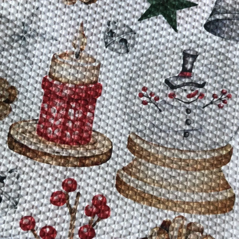 Snowglobe SNOWMAN Water Resistant Fabric Shower Curtain